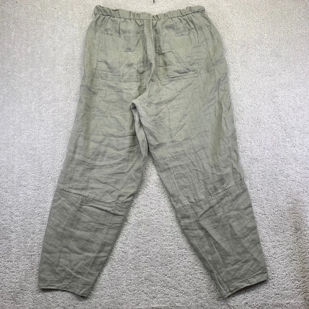 Everlane Pants Womens Medium European‎ Flex Linen Barrel Tapered Crotch Hole - Picture 5 of 12